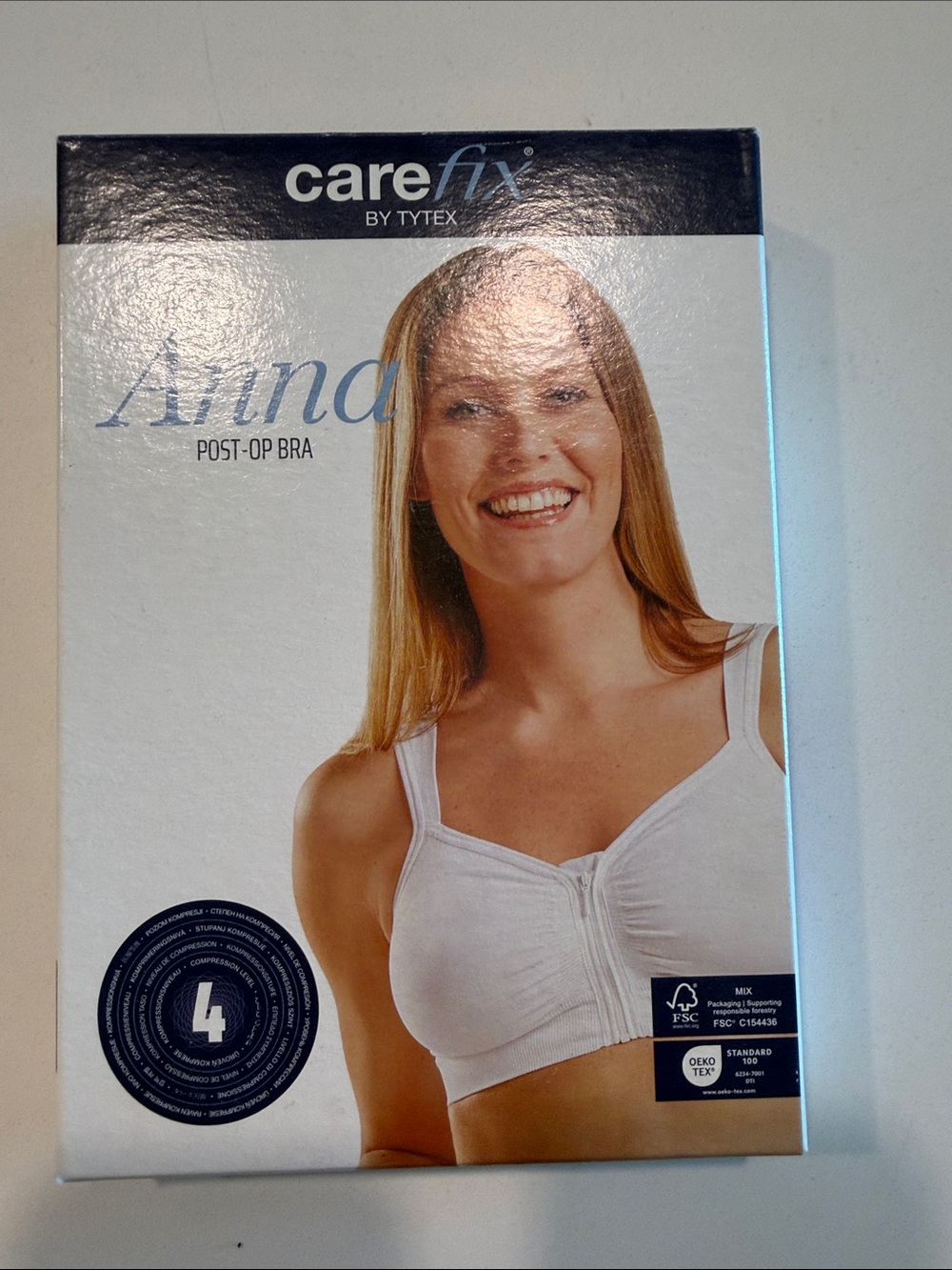 Carefix Anna Post-Op Front-Zip Bra in Black